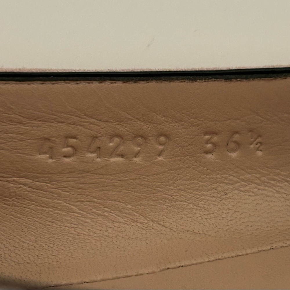 Gucci Kid Scamosciato Leather Suede GG Marmont Fringe Ballet Flats Loafers 36.5 - Picture 9 of 14